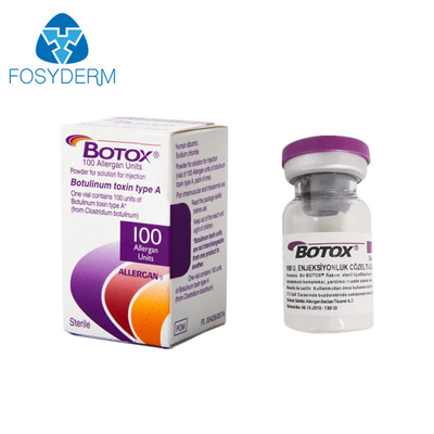 O pó branco de Botulax Botox 100iu para a injeção que a toxina Botulinum remove enruga-se