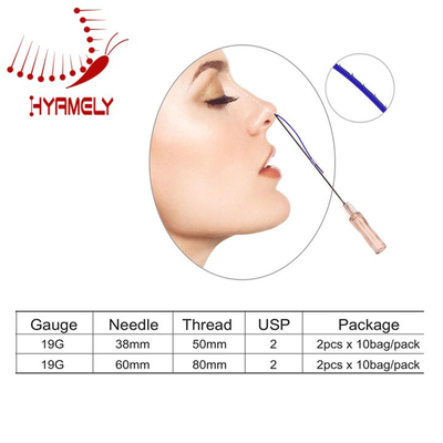 RODA DENTEADA L agulha 19G das linhas de Hyamely PDO para o levantamento facial
