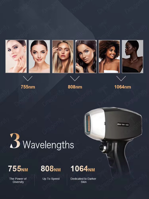 Máquina de remoção de pelos a laser de radiador de condensador TEC 755 808 940 1064 nm Laser de diodo