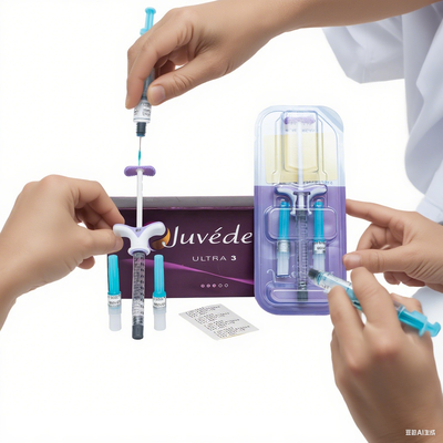 Preenchimento dérmico com ácido hialurônico 24mg/ml para rejuvenescimento facial