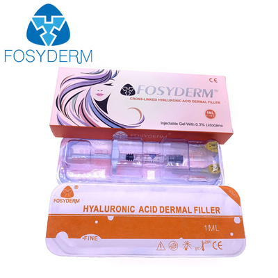 Injeção de preenchimento dérmico com HA de 1ml para rugas na testa Fosyderm