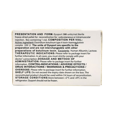 Toxina botulínica Dysport Dysport 500u Dysport pó branco btx