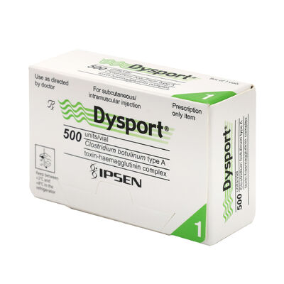Dysport 500u Toxina botulínica Tratamento da pele Eliminação de rugas Injecção de Botox