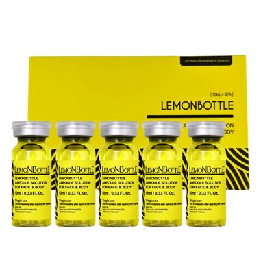 Sérum de Mesoterapia Injetável Garrafa de Limão 10ml Para Dissolver Gordura