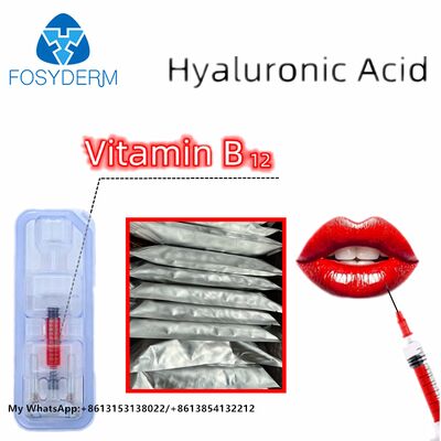 Enchimento de lábios vermelhos com vitamina B12 Ácido hialurónico injectável Enchimento de lábios de beleza 1 ml
