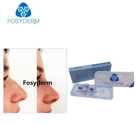 Linha profunda injeções de Fosyderm 1ml do ácido clorídrico na cara para o nariz acima