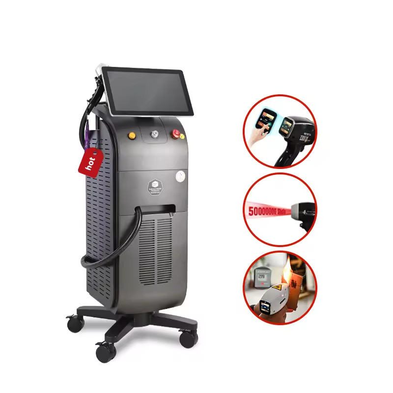 1-10Hz Taxa de repetição Máquina de depilação a laser de diodo Partes com sensor de contacto com a pele