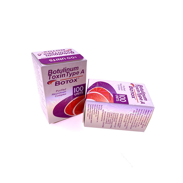 Tipo um 100IU Allergan  para alisar enrugamentos em facial