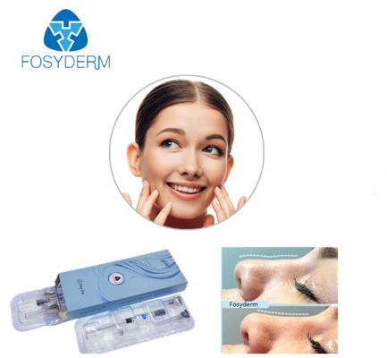 Linha profunda injeções de Fosyderm 1ml do ácido clorídrico na cara para o nariz acima