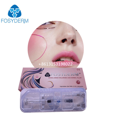 a cruz 1ml ligou a injeção cutânea ácida hialurónica do enchimento profunda para o nariz Chin Cheek