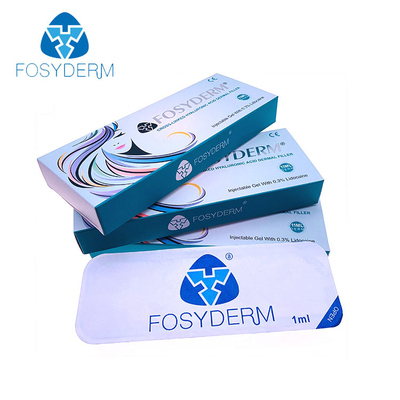 A cruz de Fosyderm 2ml ligou injeções faciais ácidas hialurónicas do bordo cutâneo do enchimento